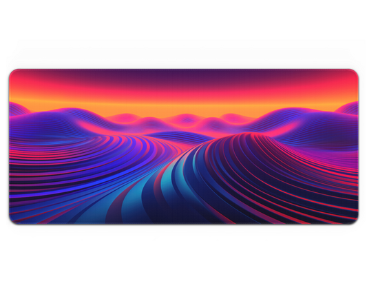 Colorful art dune mouse pad, sunset, evening glow